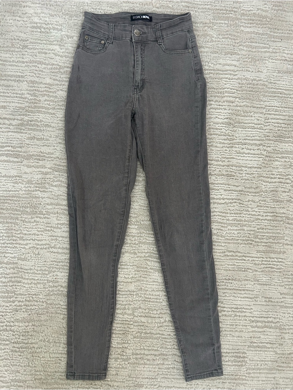 Fashion Nova Charcoal High-Rise Skinny Jeans
